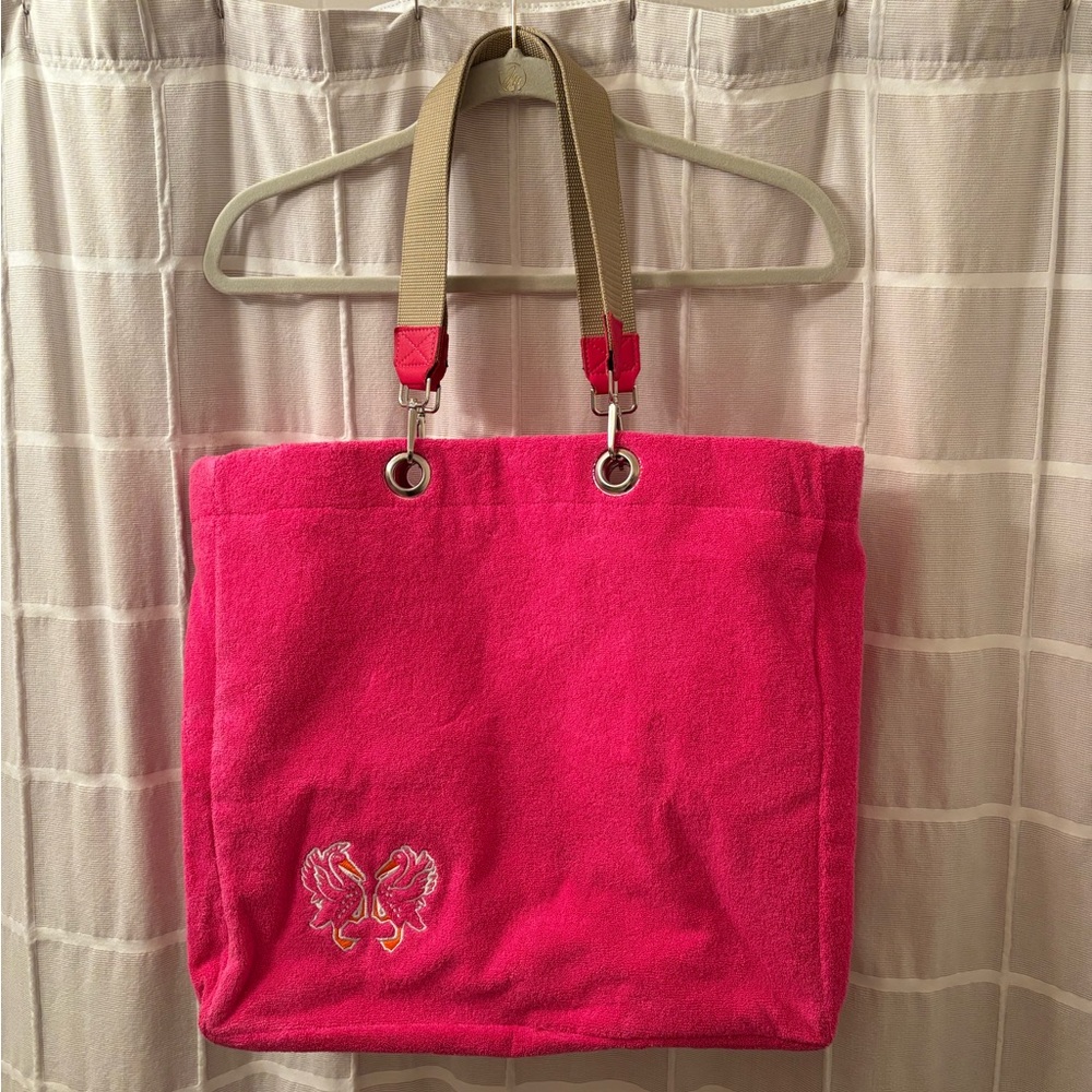 NEW! Scents & Feel Soft Terry Tote Bag in Fuschia